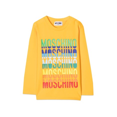 moschino t-shirt con logo multicolor