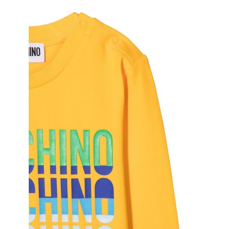 moschino t-shirt con logo multicolor