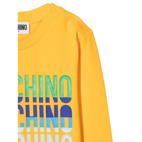 moschino t-shirt con logo multicolor