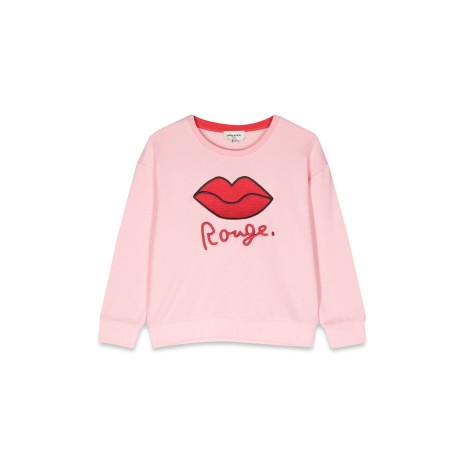 sonia rykiel kiss rouge crewneck sweatshirt