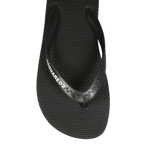 dsquared flip flops with logo