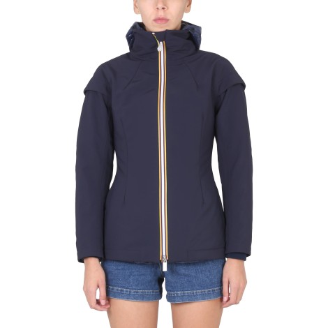 k-way zippered windbreaker