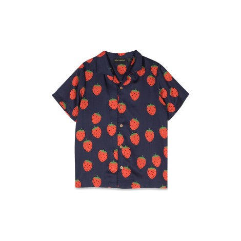 mini rodini strawberries woven shirt