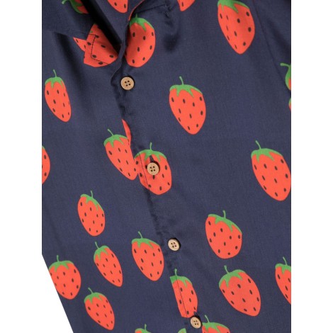 mini rodini strawberries woven shirt