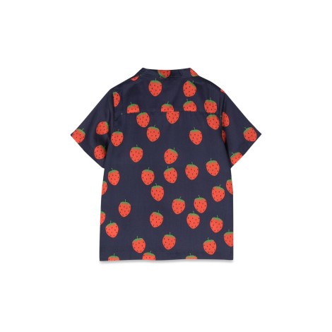 mini rodini strawberries woven shirt