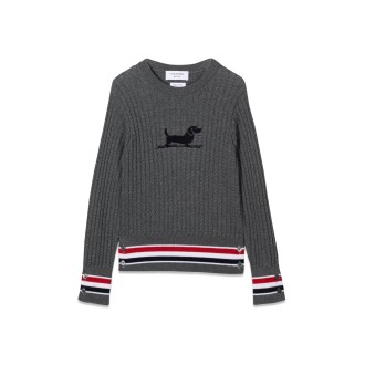 thom browne baby cable crewneck pullover