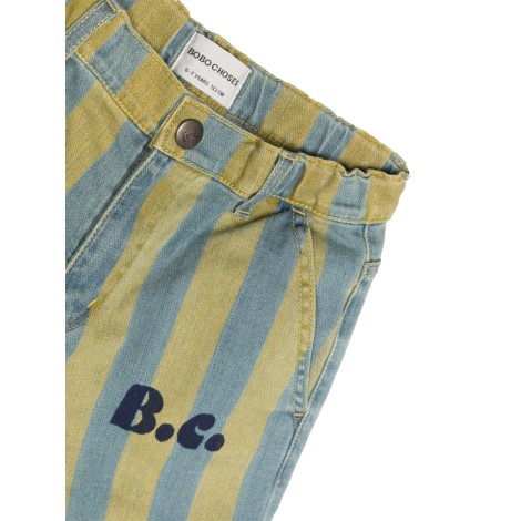 bobo choses vertical stripes denim pants