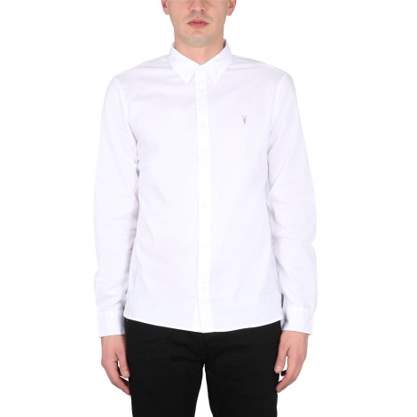 allsaints shirt with logo embroidery