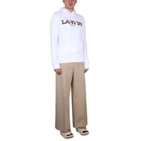 lanvin sweatshirt with logo embroidery