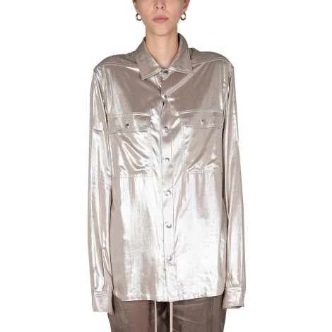 rick owens metallic effect shirt