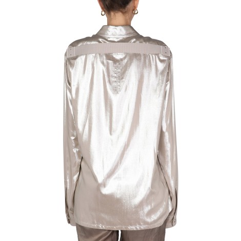 rick owens metallic effect shirt