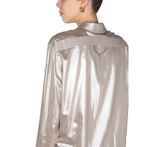 rick owens metallic effect shirt