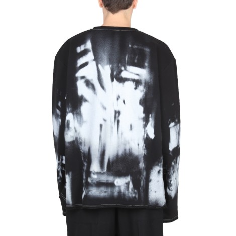 balmain tie dye pattern crewneck sweatshirt