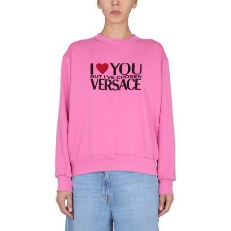 versace sweatshirt with i love you logo