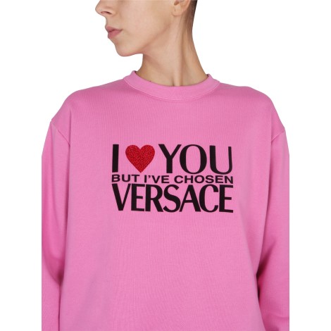 versace sweatshirt with i love you logo