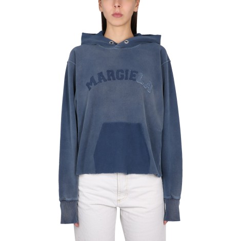 maison margiela hooded sweatshirt with logo