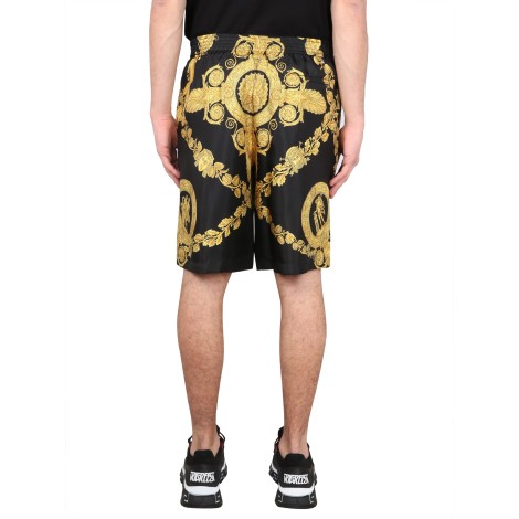 versace baroque mask shorts