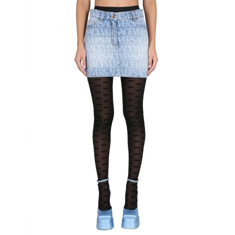 versace denim skirt