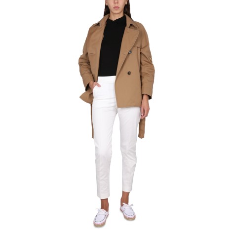 fay double-breasted short trench coat