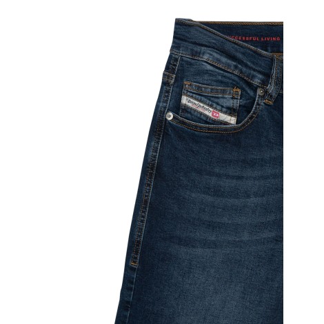 diesel kids washed stretch denim jeans