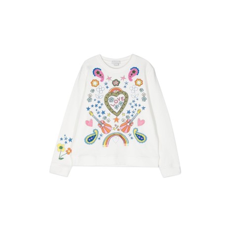 stella mccartney patterned print crewneck sweatshirt