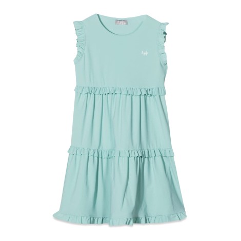 il gufo sea green s/sleeve dress