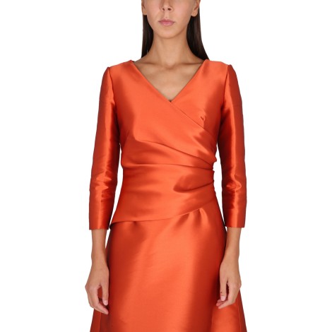 alberta ferretti silk blend dress