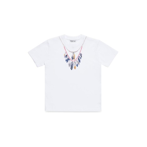 marcelo burlon county of milan double chain feather tee s/s