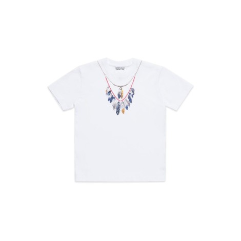 marcelo burlon county of milan double chain feather tee s/s