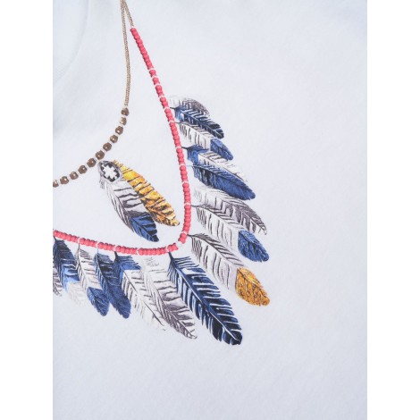 marcelo burlon county of milan double chain feather tee s/s