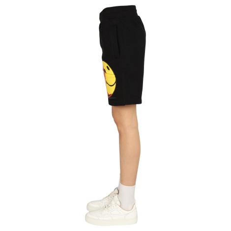 market smiley god and devil bermuda shorts