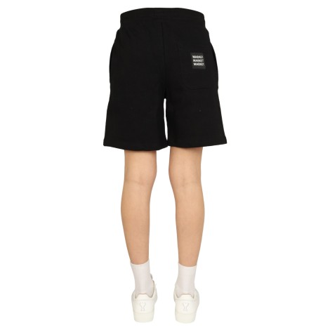 market smiley god and devil bermuda shorts