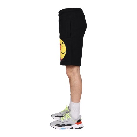 market smiley god and devil bermuda shorts