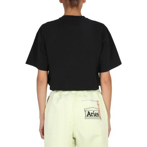 aries logo print t-shirt