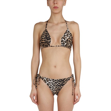 ganni animal print bikini briefs