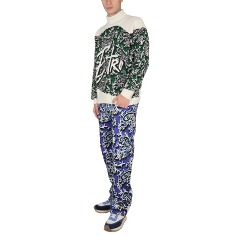 etro jersey with logo and paisley print