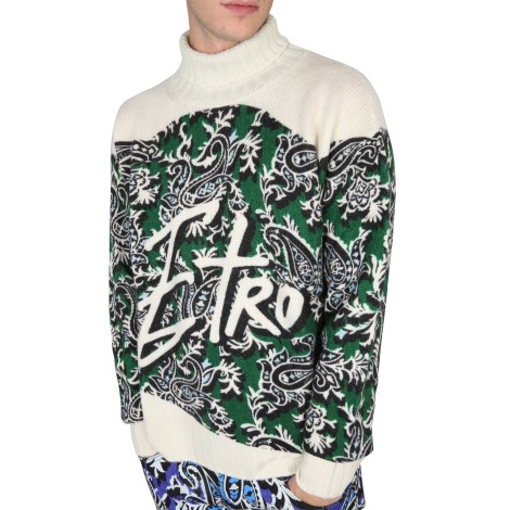 etro jersey with logo and paisley print