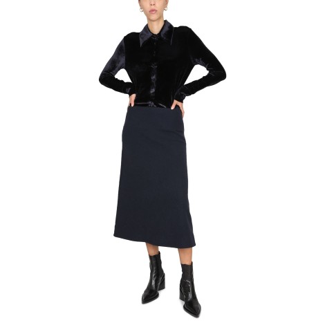 jil sander wool skirt