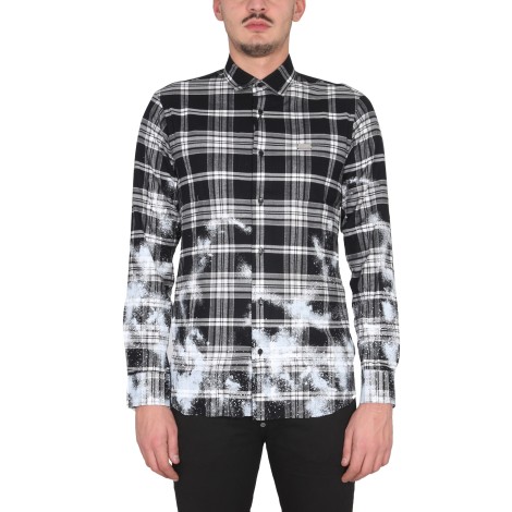 philipp plein tartan pattern shirt