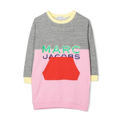 marc jacobs two-tone long sleeve dress front pocket and logo