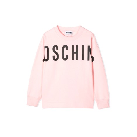 moschino felpa in cotone con logo