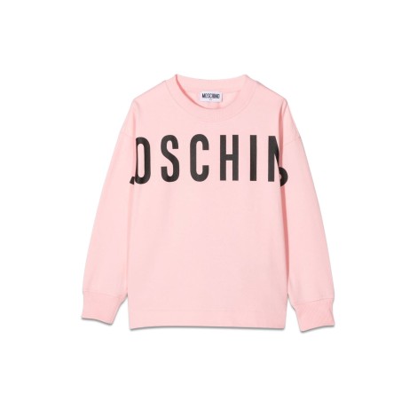 moschino felpa in cotone con logo