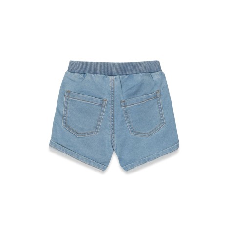 moschino denim fleece shorts