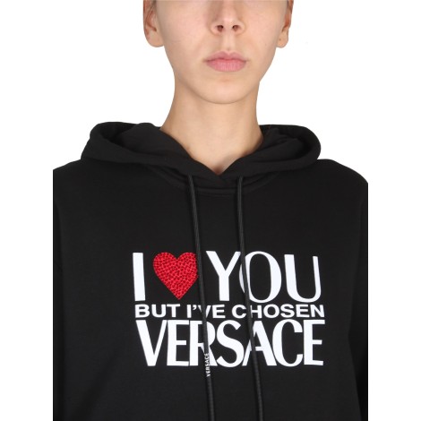 versace sweatshirt with i love you logo