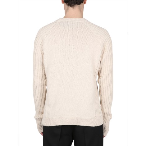 balmain crewneck sweater with logo