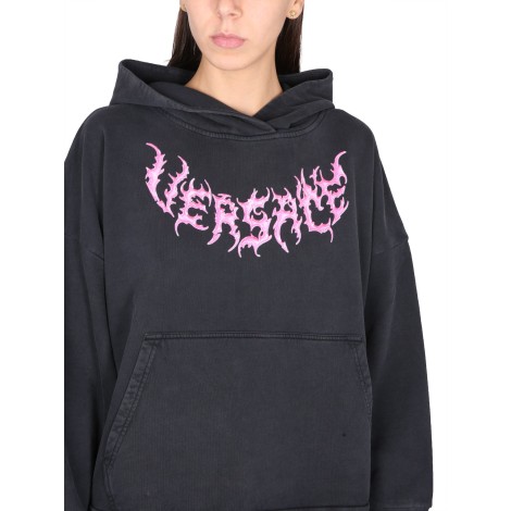 versace hooded sweatshirt with logo