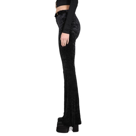 versace velvet flared pants