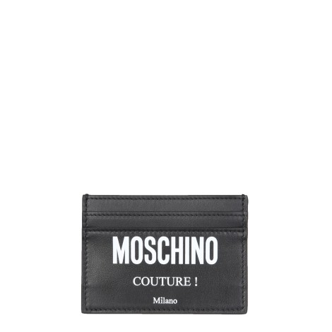 moschino card holder with logo