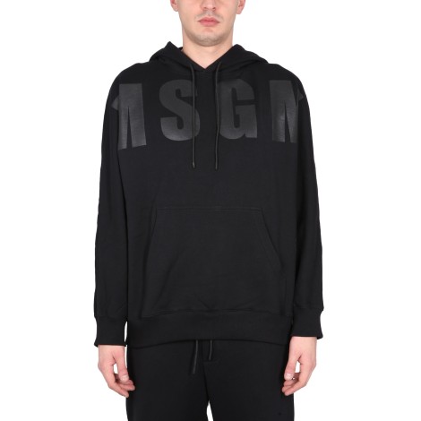 msgm sweatshirt with maxi logo