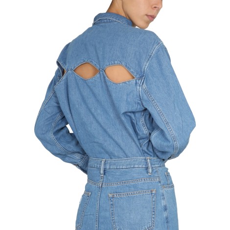 ganni denim shirt